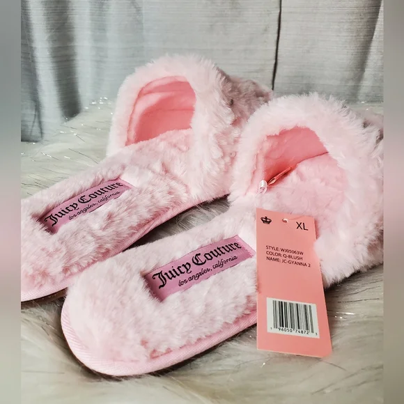 JUICY COUTURE pink gyanna pearl/rhinestone slippers - Picture 6 of 6